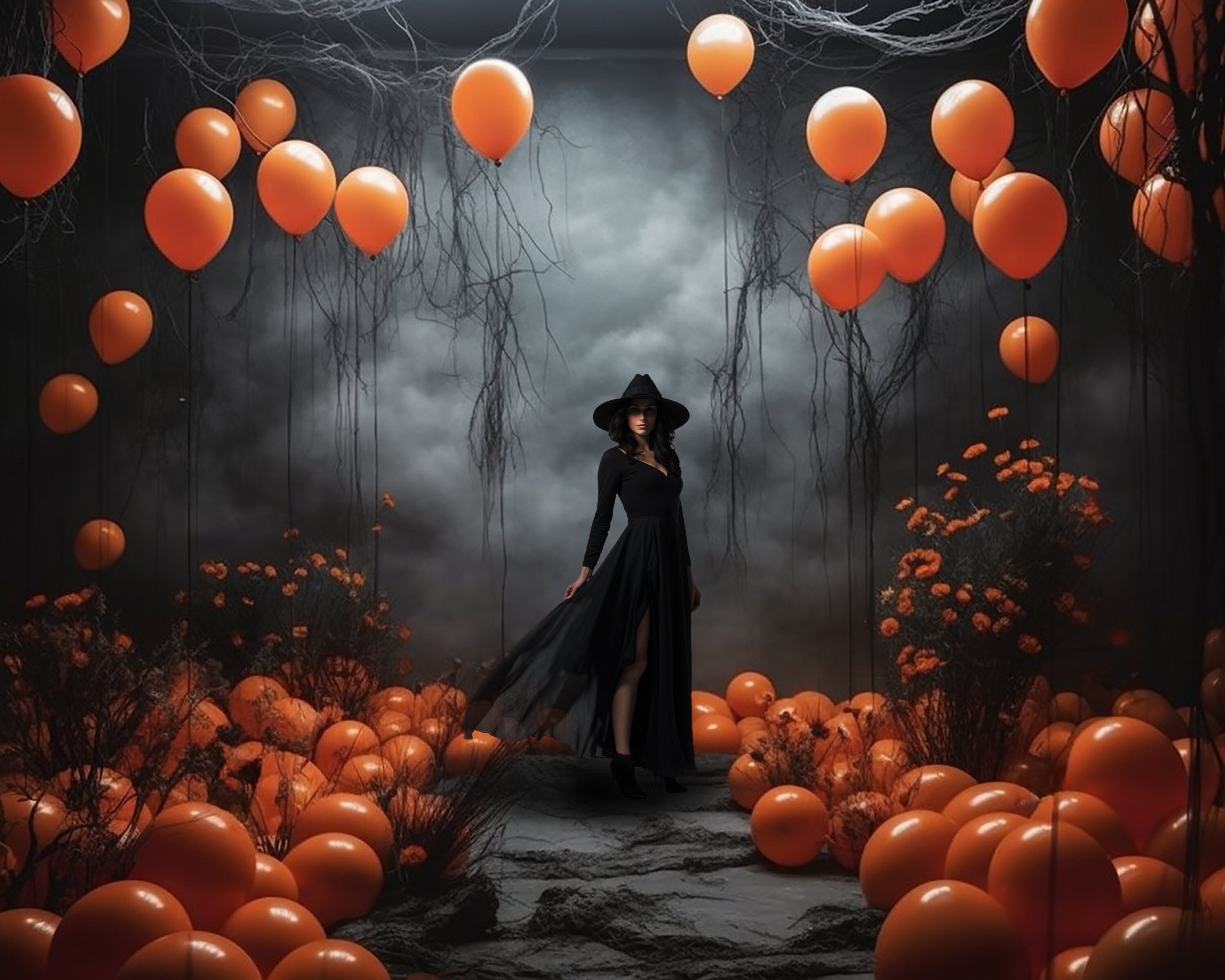Captivating Halloween Balloon Gift Artwork for Desktop Captivating Halloween Balloon Gift Artwork for Desktop