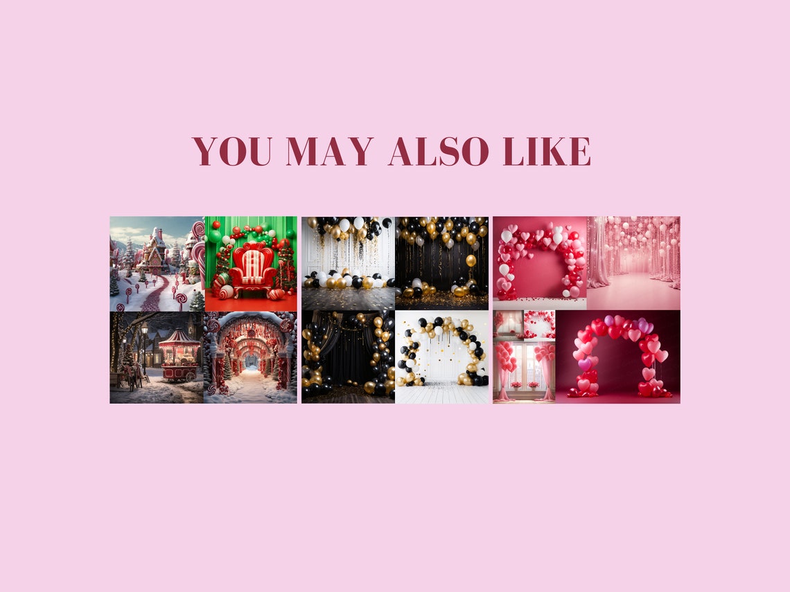 Pink and Red Party Digital Backdrop Valentines Day or Birthday Party