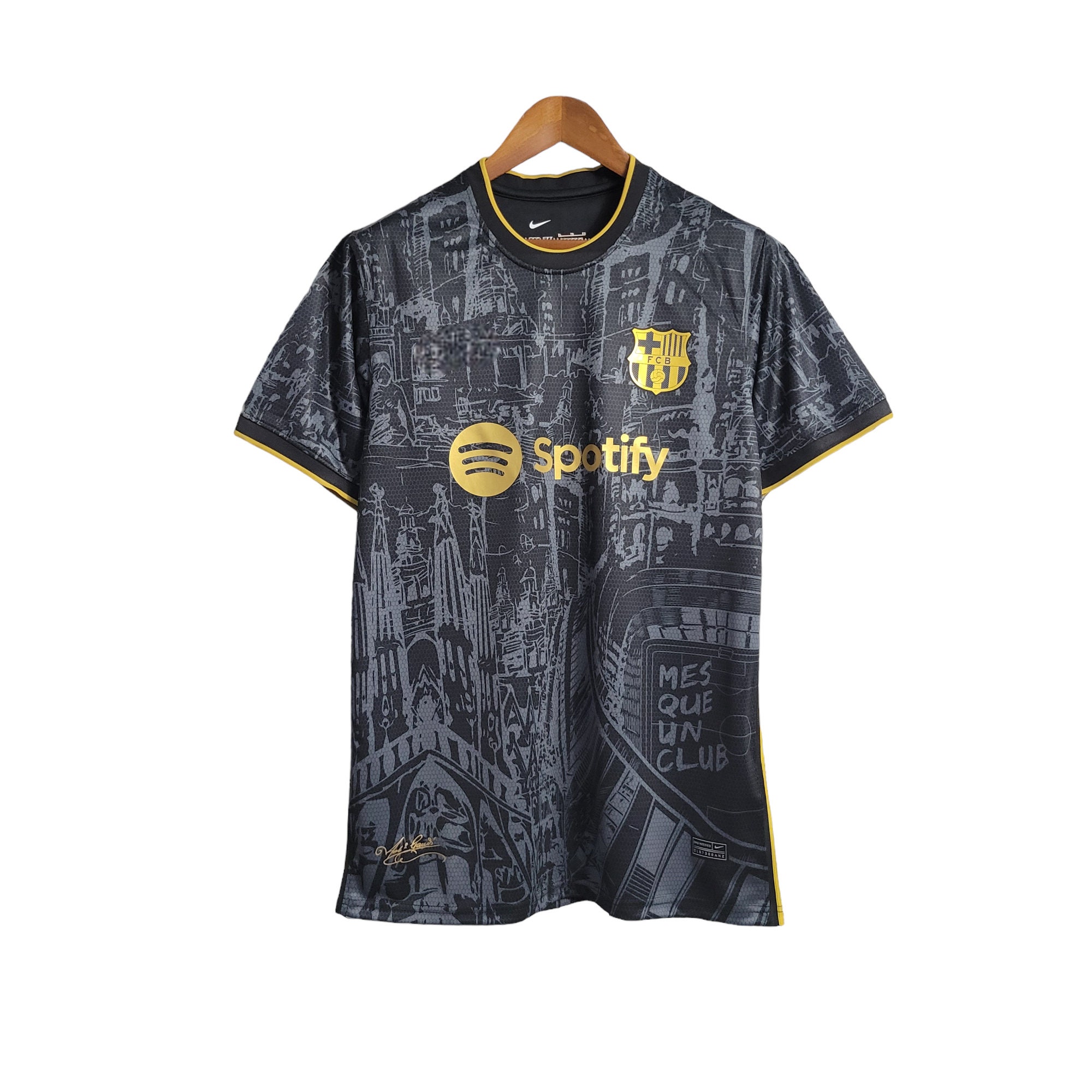 Barcelona black gold away kit photos