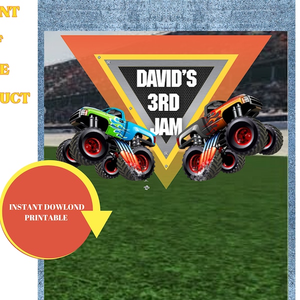 Custom Monster Jam Packaging, Personalized Monster Jam Cover, Monster Truck Custom Name