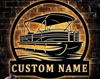 Personalized Lake House Metal Wall Art with LED Lights