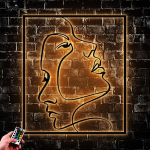 Modernist Metal Face Wall Art: Minimalist Home Decor