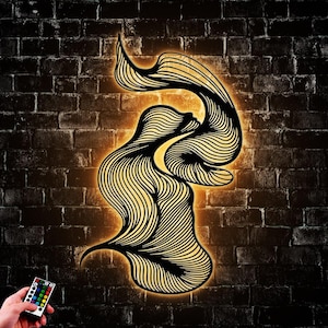 Minimalist Abstract Wave Metal Wall Art: Modern Home Decor