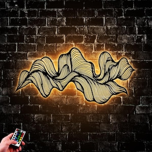 Minimalist Black Metal Line Art: Modern Abstract Wall Decor