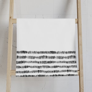 Black & White Pattern Hand Towel