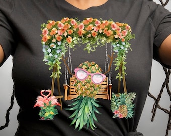 Upside Down Pineapple Swinging t-shirt camisa de estilo de vida Hot wife swinger Unisex Jersey Camiseta de manga corta