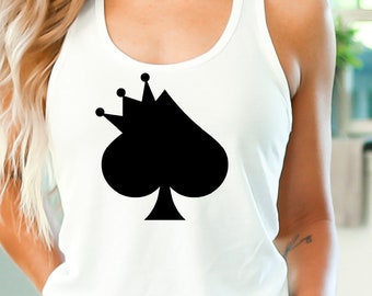 Queen of Spades QoS BBC Only Cropped Tank Top  QOS Pawg Snowbunny Crop Discreet Spade Shirt