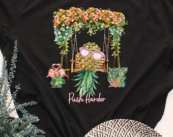 Upside Down Pineapple Swinging empujar más duro camiseta estilo de vida caliente esposa swinger Unisex Jersey Camiseta de manga corta