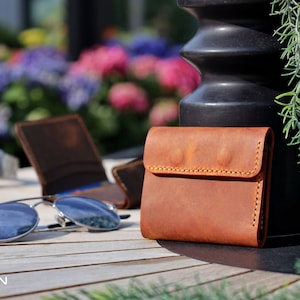 Leather Snap Wallet, Mens Wallet, Handmade Wallet, Leather Wallet, Snap Wallet, Minimalist Wallet, Anniversary Gifts For Him,Gift For Men