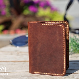 Leather Cardholder Wallet, Mens Wallet, Handmade Wallet, Leather Wallet, Cardholder, Brown Wallet, Anniversary Gifts For Men, Gift For Him