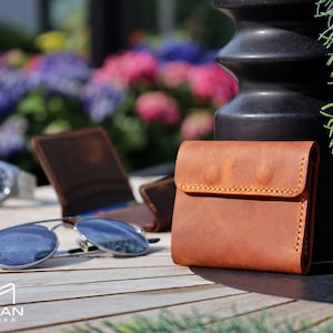Leather Snap Wallet, Mens Wallet, Handmade Wallet, Snap Wallet, Genuine Leather Wallet, Minimalist Wallet, Anniversary Gifts For Him, Wallet