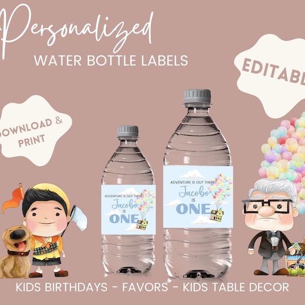 UP - Water Bottle Labels