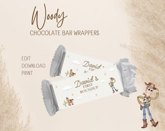 Woody - Envoltorios de barra de chocolate
