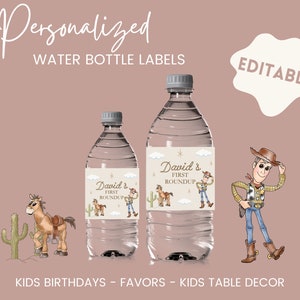 Woody - Water Bottle Labels