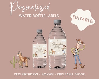 Woody - Water Bottle Labels