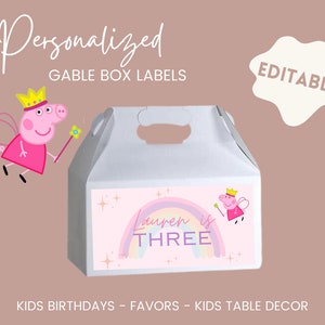 Peppa Pig - Favor Box Labels