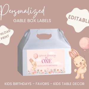 Some Bunny - Favor Box Labels