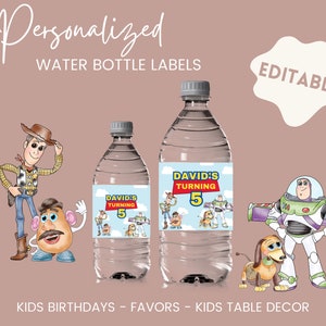 Toy Story - Water Bottle Labels