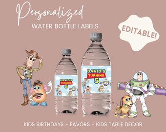 Toy Story - Etiquetas para botellas de agua