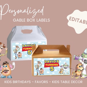 Toy Story - Favor Box Labels