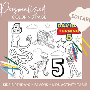 Toy Story - Personalized Coloring Page