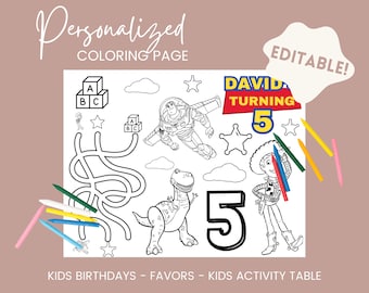 Toy Story - Página para colorear personalizada