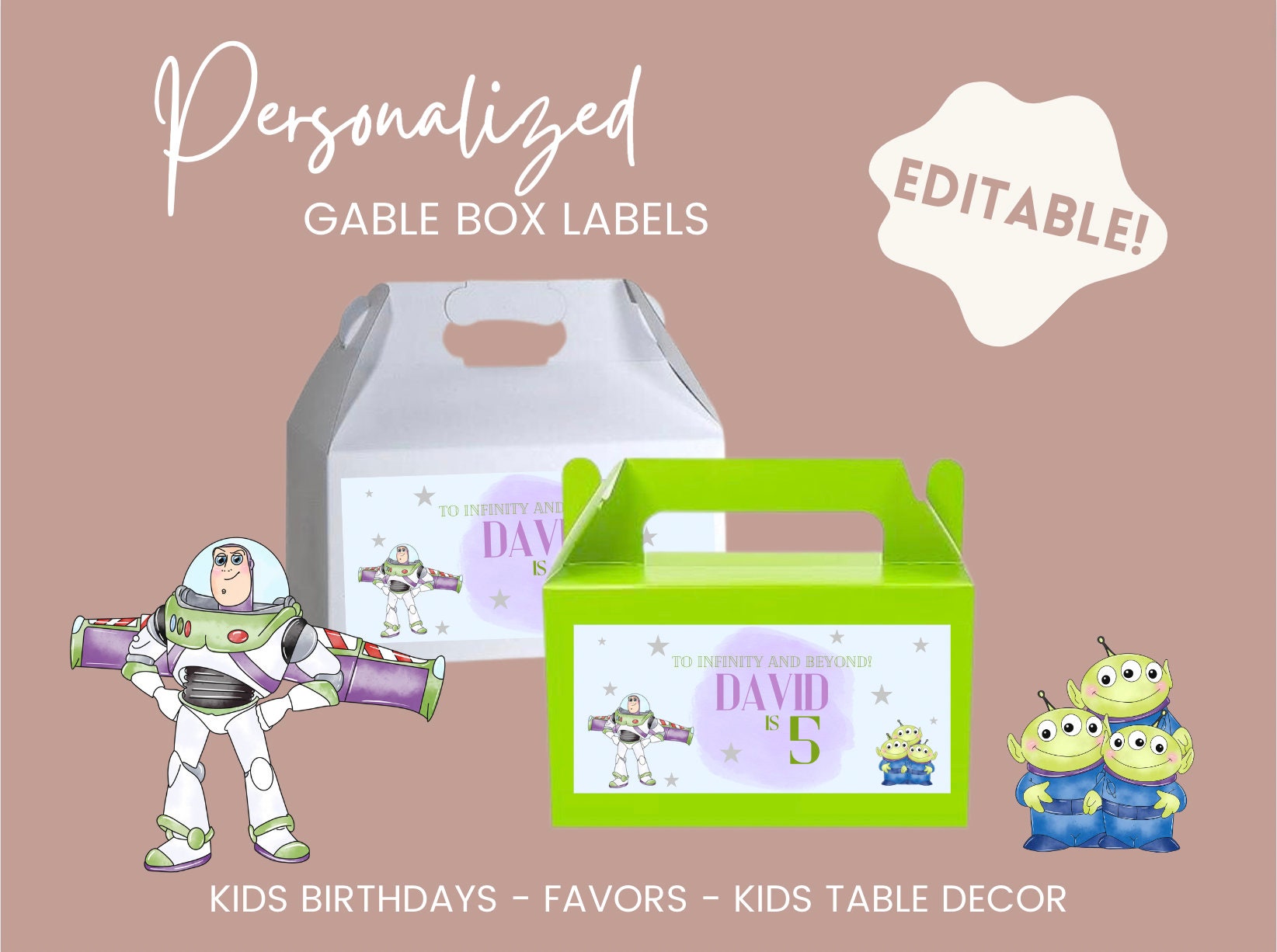 Buzz - Favor Box Labels