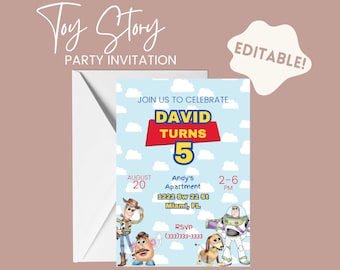 Toy Story - Editable Party Invitation