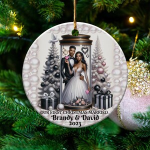 Mr and Mrs Ornament - Unser erstes Weihnachten verheiratet als Mr und Mrs Ornaments - Personalisiert