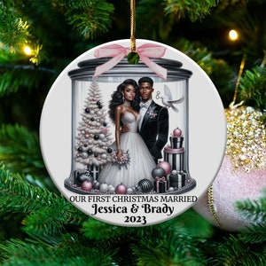 Mr and Mrs Ornament - Unser erstes Weihnachten verheiratet als Mr und Mrs Ornaments - Personalisiert
