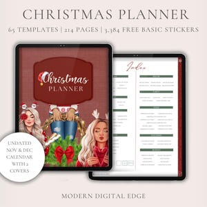 Christmas Planner | Digital Christmas Planner | Digital Holiday Planner | XMAS to-do list | Digital Xmas Planner | Christmas Gift List