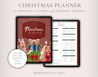 Christmas Planner | Digital Christmas Planner | Digital Holiday Planner | XMAS to-do list | Digital Xmas Planner | Christmas Gift List