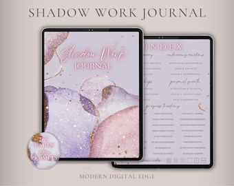 Diario de trabajo en la sombra / Libro de trabajo digital de terapia para iPad / Diario de curación / Diario de salud mental / Diario espiritual / Diario de indicaciones