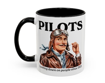 Vintage Airman Coffee Mug: Funny Pilot Gift, Aviation Decor (11oz)
