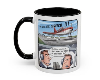 Funny Pilot Coffee Mug: Aviation Humor - Touch and Go