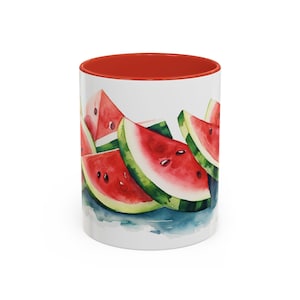 Watermelon Slice Coffee Mug - Vibrant Summer Drinkware, Cute Gift for Fruit Lovers, Perfect for Birthdays, BBQs, or Picnics