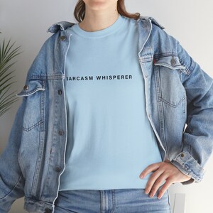 Funny Antisocial Light Blue Shirt, Sarcasm Whisperer Unisex Tee, Gift for Introvert, Sarcastic, Overthinker, Indoorsy, Homebody Tshirt