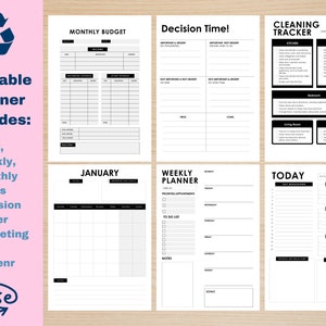 Work Planner Bundle! Office Task Tracker Printable Work Day Organizer ...