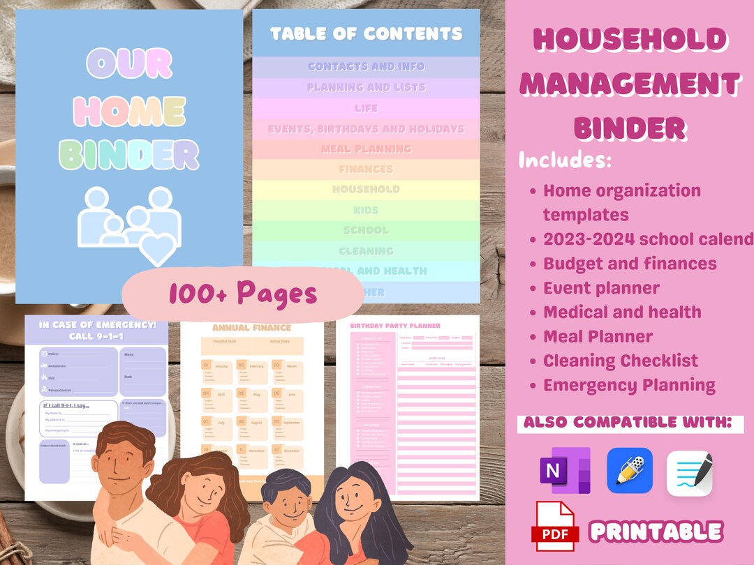 Life Binder Home Management Binder and Household Planner. Emergency ...