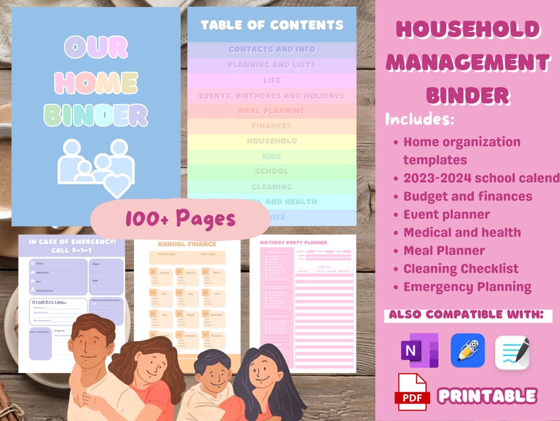 Life Binder Home Management Binder and Household Planner. Emergency ...