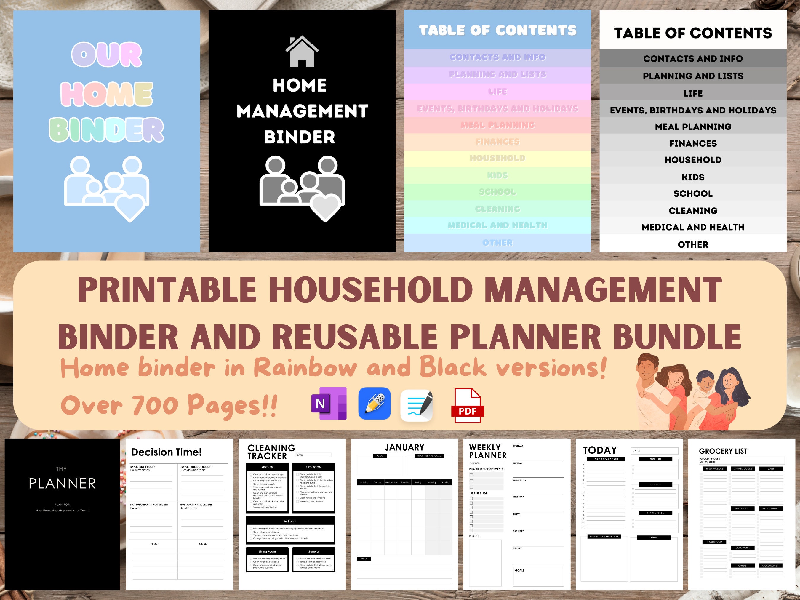 Life Binder Home Management Binder and Household Planner. Emergency ...
