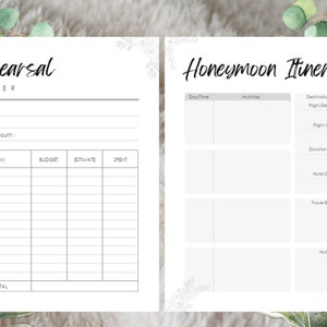 Wedding Planner Printable, Printable Bride planner, wedding binder template, wedding planning book, wedding planner organizer pages.