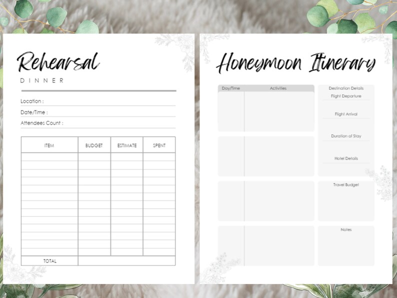 Wedding Planner Printable, Printable Bride planner, wedding binder template, wedding planning book, wedding planner organizer pages.