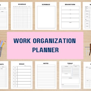 Work Planner Bundle! Office Task Tracker Printable Work Day Organizer ...