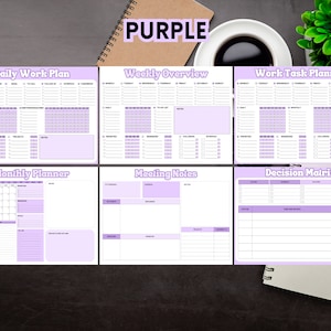 Work Planner Bundle! Office Task Tracker Printable Work Day Organizer ...