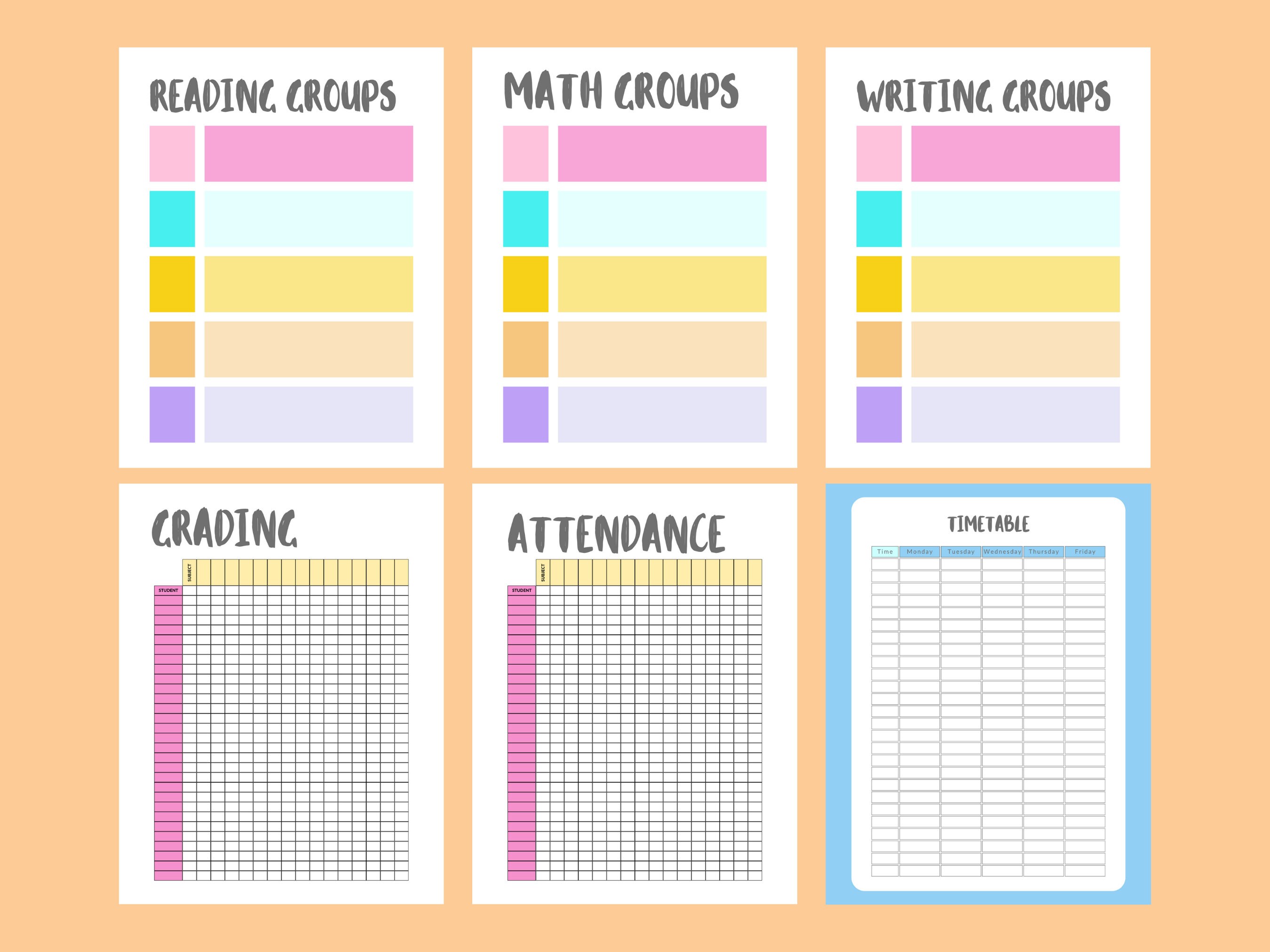 Teacher Planner Lesson Planner Printable Academic Planner Classroom ...