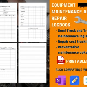 Semi truck Maintenance repair logs for truck drivers owner operators and trucking business truck and trailer diesel repair planner