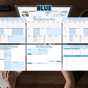 Work Planner Bundle! Office Task Tracker Printable Work Day Organizer ...