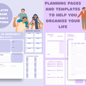 Life Binder Home Management Binder and Household Planner. Emergency ...