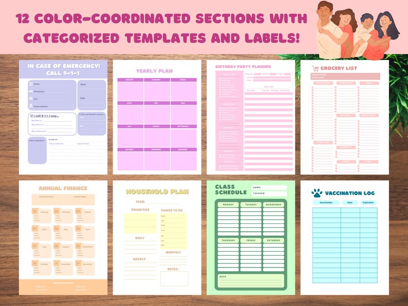 Life Binder Home Management Binder and Household Planner. Emergency ...